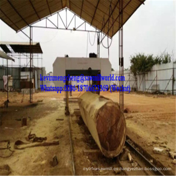 Sierra de cinta horizontal de madera de métrica de 2 metros de diámetro Sierra de cinta horizontal de Mj2000